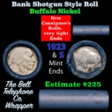Buffalo Nickel Shotgun Roll in Old Bank Style 'Bell Telephone' Wrapper 1923 & s Mint Ends