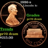 1986-s Proof Lincoln Cent 1c GEM++ Proof Deep Cameo USCG
