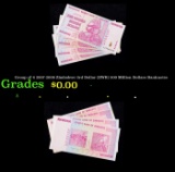 Group of 4 2007-2008 Zimbabwe 3rd Dollar (ZWR) 500 Million Dollars Banknotes Grades