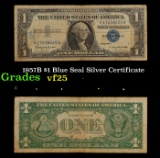 1957B $1 Blue Seal Silver Certificate Grades vf+