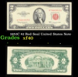 1953C $2 Red Seal United States Note Grades xf
