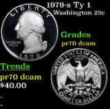 1979-s Ty 1 Proof Washington Quarter 25c Grades GEM++ Proof Deep Cameo