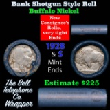 Buffalo Nickel Shotgun Roll in Old Bank Style 'Bell Telephone' Wrapper 1928 & s Mint Ends