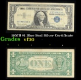 1957B $1 Blue Seal Silver Certificate Grades vf++
