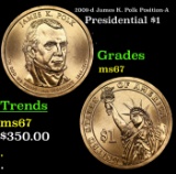 2009-d James K. Polk Position-A Presidential Dollar 1 ms67 SEGS
