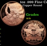 1oz .999 Fine Copper Bullion Round - Trump Style Grades Ungraded