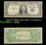 1957A $1 Blue Seal Silver Certificate Grades vf++