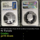 NGC 2016 Star Wars Classic R2-D2 1oz Silver $2 Australlian Tuvalu Proof pr70 dcam NGC