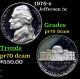 1976-s Proof Jefferson Nickel 5c GEM++ Proof Deep Cameo USCG