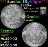 ***Major Highlight*** 1888-s Morgan Dollar $1 GEM+ Unc USCG (fc)