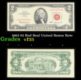 1963 $2 Red Seal United States Note Grades vf++