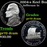 2004-s Keel Boat Proof Jefferson Nickel 5c GEM++ Proof Deep Cameo USCG