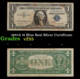 1957A $1 Blue Seal Silver Certificate Grades vf++