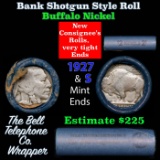 Buffalo Nickel Shotgun Roll in Old Bank Style 'Bell Telephone' Wrapper 1927 & s Mint Ends
