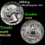 1984-p Washington Quarter 25c Grades GEM+ Unc