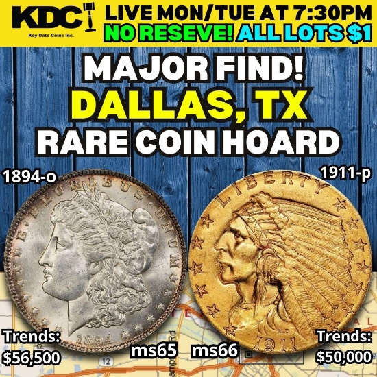 Massive TEXAN Rare Coin Collection! Auction 432