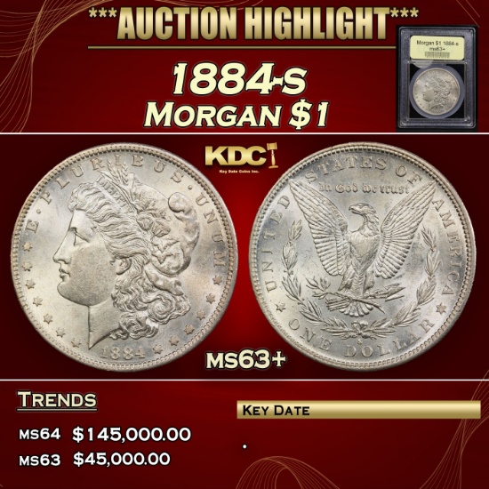 *Highlight* 1884-s Morgan Dollar $1 Select+ Unc USCG (fc)