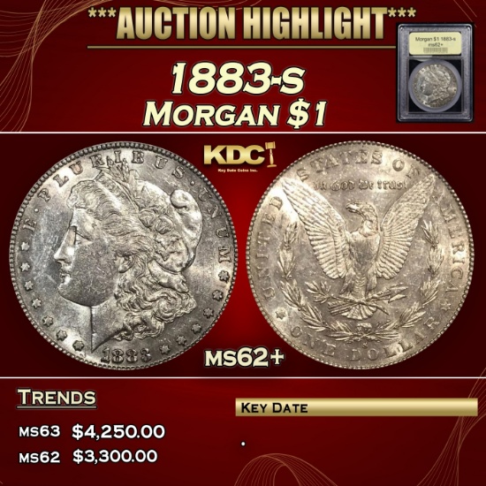 *Highlight* 1883-s Morgan Dollar $1 Select Unc USCG (fc)