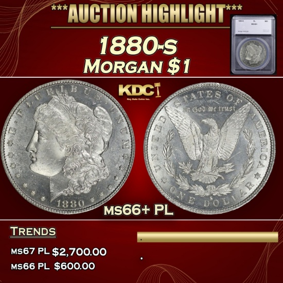*Highlight* 1880-s Morgan Dollar $1 ms66+ PL SEGS (fc)