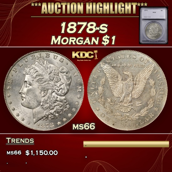 *Highlight* 1878-s Morgan Dollar $1 ms66 SEGS (fc)