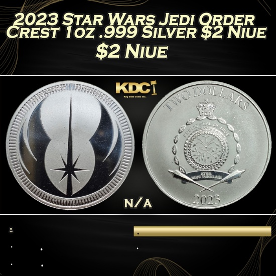 2023 Star Wars Jedi Order Crest 1oz .999 Silver $2 Niue Grades Ungraded