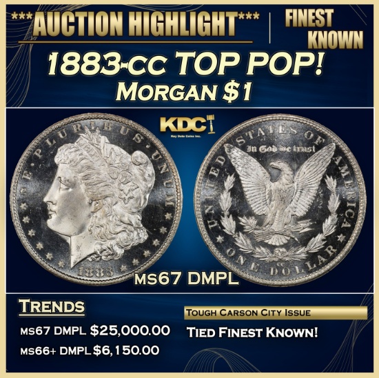 *Highlight* 1883-cc Morgan Dollar TOP POP! $1 ms67 DMPL SEGS (fc)