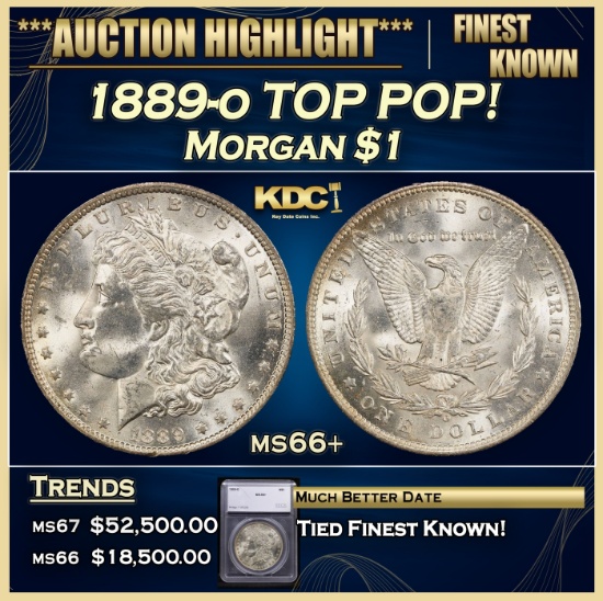 *Highlight* 1889-o Morgan Dollar TOP POP! $1 ms66+ SEGS (fc)