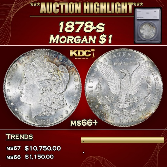 *Highlight* 1878-s Morgan Dollar $1 ms66+ SEGS (fc)