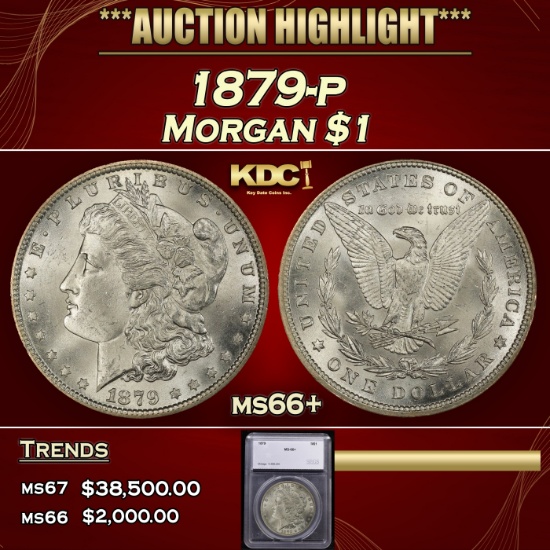 *Highlight* 1879-p Morgan Dollar $1 ms66+ SEGS (fc)