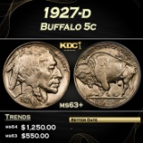 1927-d Buffalo Nickel 5c Grades Select+ Unc