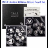 RARE 2013 United States Mint Limited Edition Silver Proof Set 8 coins, Over 2.25oz Of Silver low min