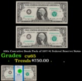 100x Consecutive Bank Pack of 1977 $1 Federal Reserve Notes $1 Green Seal Federal Reserve Note