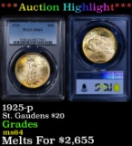 ***Major Highlight*** PCGS 1925-p Gold St. Gaudens Double Eagle $20 ms64 PCGS (fc)