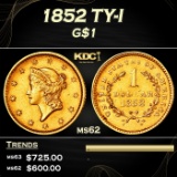 1852 Gold Dollar TY-I $1 Grades Select Unc