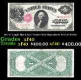 1917 $1 Large Size Legal Tender Note Grades xf Signatures Teehee/Burke