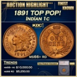 *Highlight* 1891 Indian Cent TOP POP! 1c ms66+ rd SEGS (fc)
