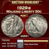 *Highlight* 1929-s Walking Liberty Half Dollar 50c ms64+ SEGS (fc)