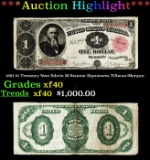 *Highlight* 1891 $1 Treasury Note Edwin M Stanton Grades xf Signatures Tillman/Morgan (fc)
