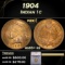 1904 Indian Cent 1c ms65+ rb SEGS