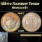 PCGS 1884-o Morgan Dollar Rainbow Toned $1 ms62 PCGS