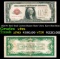 1928 $1 Red Seal United States Note Ultra Rare Red Seal Grades vf+