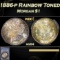 PCGS 1886-p Morgan Dollar Rainbow Toned $1 ms64 PCGS