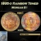 PCGS 1885-o Morgan Dollar Rainbow Toned $1 ms63 PCGS