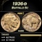 1936-d Buffalo Nickel 5c Grades GEM+ Unc