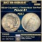 *Highlight* 1924-p Peace Dollar Colorfully Toned Near Top Pop! $1 ms67+ SEGS (fc)