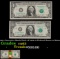50x Concutive Bank Pack of 1974 $1 Federal Resrrve Notes $1 Green Seal Federal Reserve Note Grades G