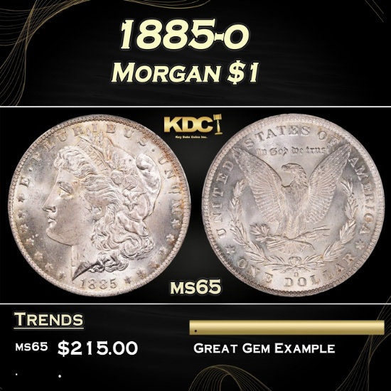 1885-o Morgan Dollar $1 Grades GEM Unc