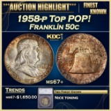 1958-p Franklin Half Dollar TOP POP! 50c ms67+ SEGS