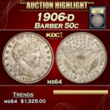 *Highlight* 1906-d Barber Half Dollars 50c Choice Unc USCG (fc)