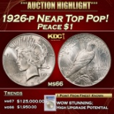 *Highlight* PCGS 1926-p Peace Dollar Near Top Pop! $1 ms66 PCGS (fc)